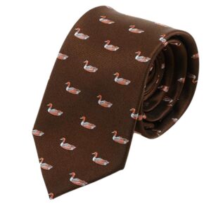 Duck Motif Tie Brown